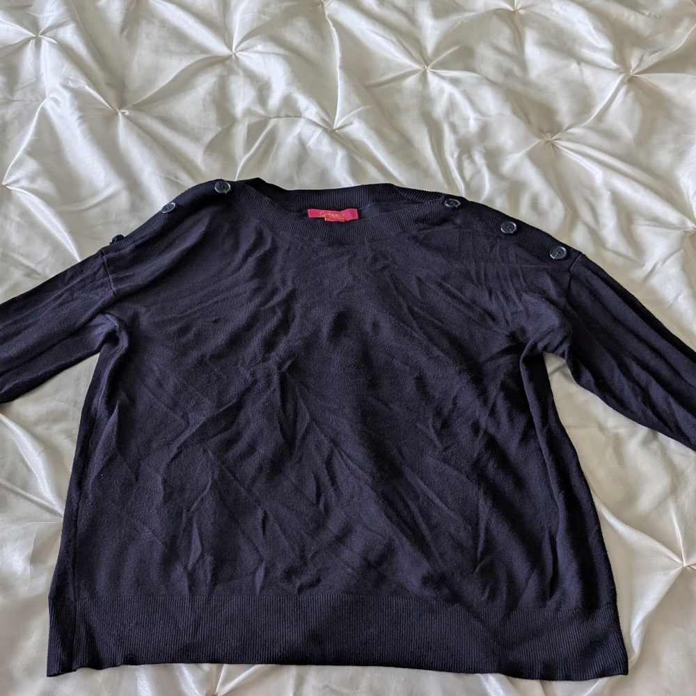 Catherine Malandrino Dark Blue Knit Top